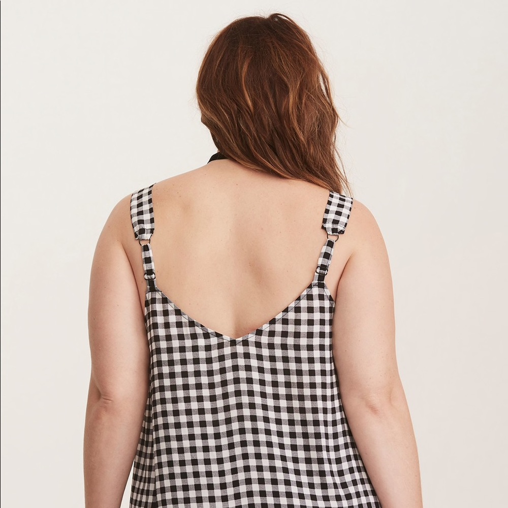 NWT Black & White Gingham O-Ring Cami - Picture 3 of 5